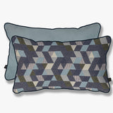 ATELIER Cushion, Dark mosaic / Light blue