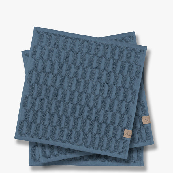 GEO Fingertip towel, slate blue, 3-pack