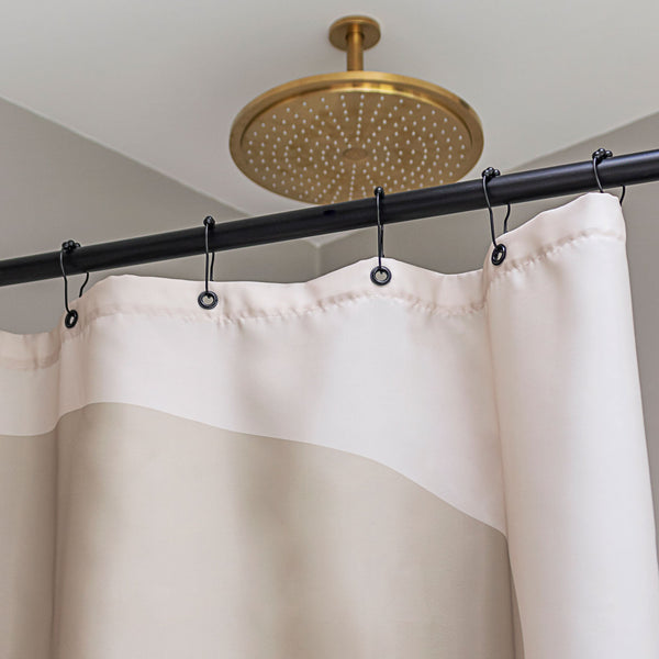 AQUA shower curtain hooks, black, 10-pack