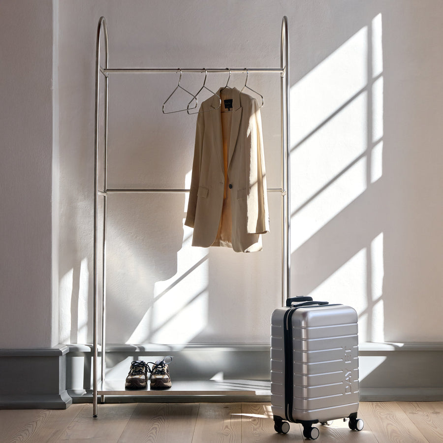 ARCH clothing rack in brushed steel, Mette Ditmer