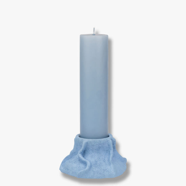 ART PIECE lava candleholder, Light blue
