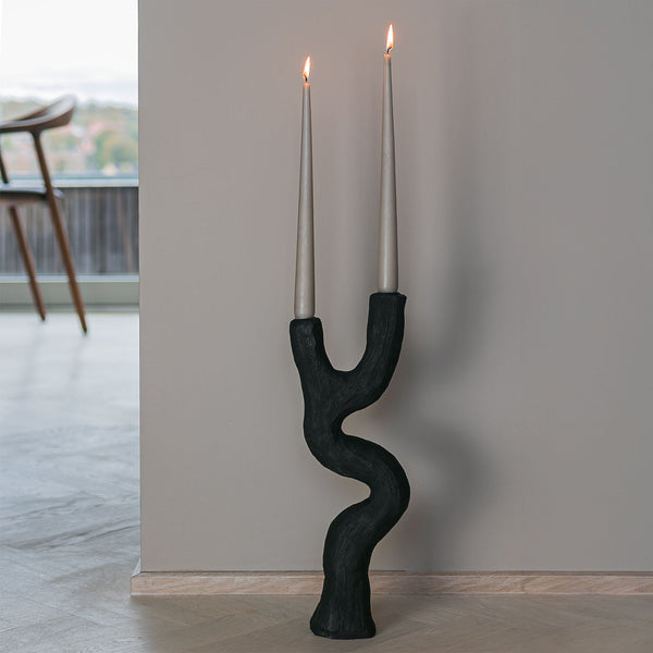 ART PIECE Candleholder, black
