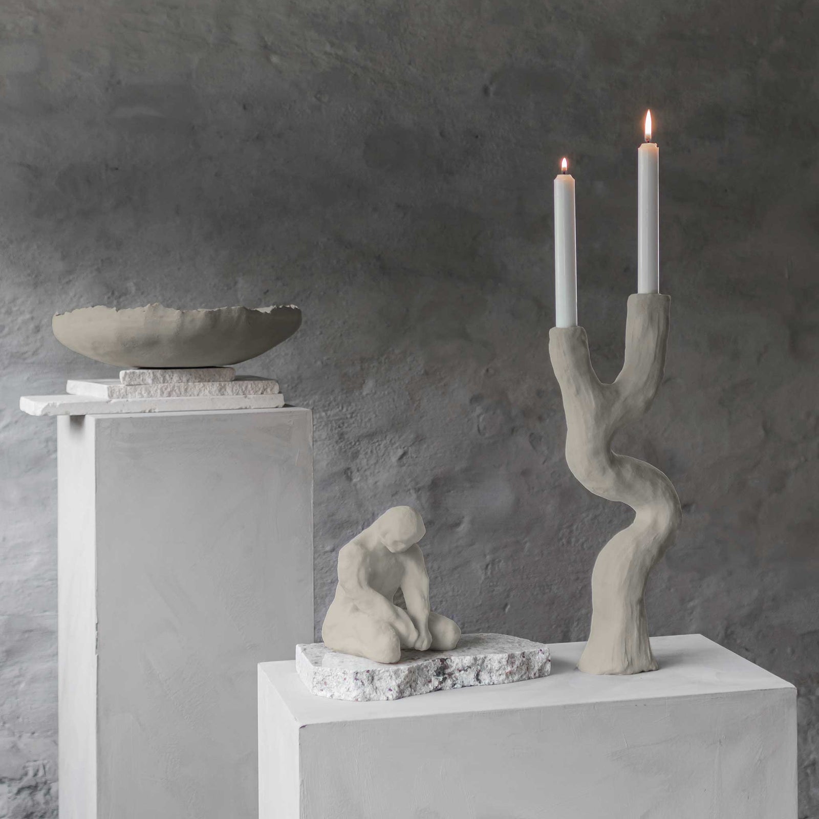 ART PIECE Patch Bowl, Sand | Decor Bowl 35 cm | Mette Ditmer