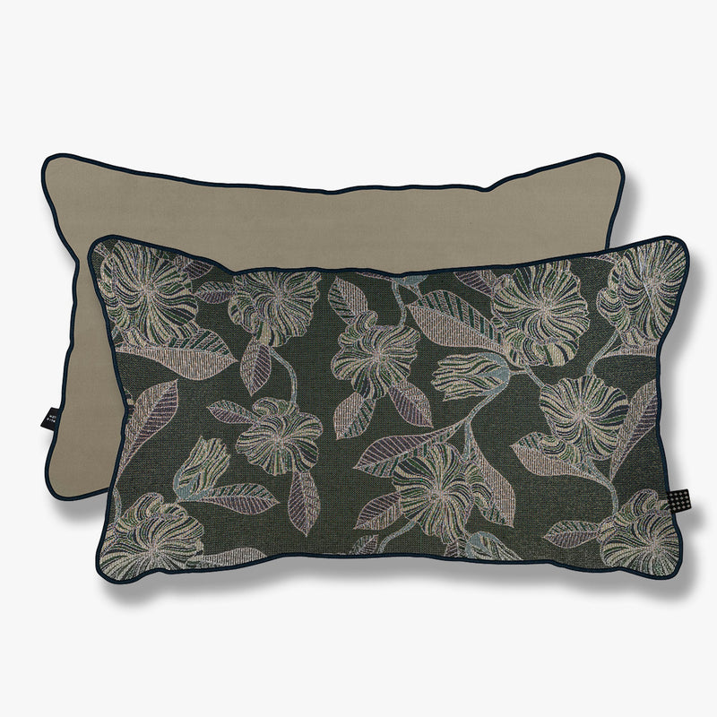 ATELIER Cushion, Green flower / Sand