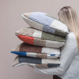 BRICK tufted cushion cover, Chocolate