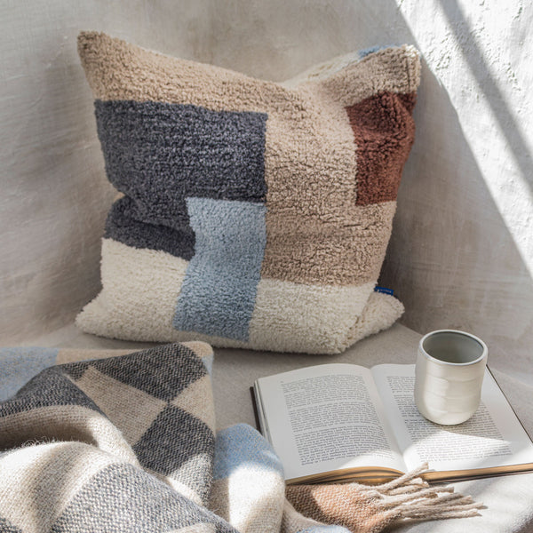 BRICK tufted cushion cover, Dark grey