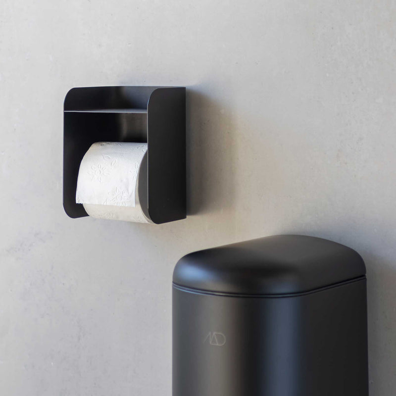 Bulk Hardware BH02950 Spring Loaded Toilet Roll Holder, Black, White Bulk Hardware BH02950 Spring Loaded Toilet Roll Holder, Black, White