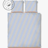 DIAGONAL bed set, Light blue / Sand