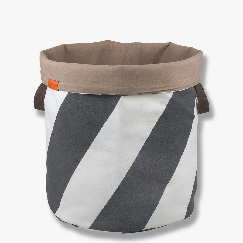 DIAGONAL laundry bag, Dark grey / Off-white