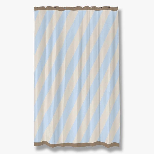 DIAGONAL shower curtain, Light blue