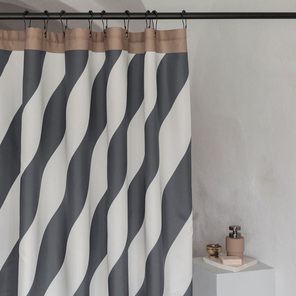 DIAGONAL shower curtain, Dark grey