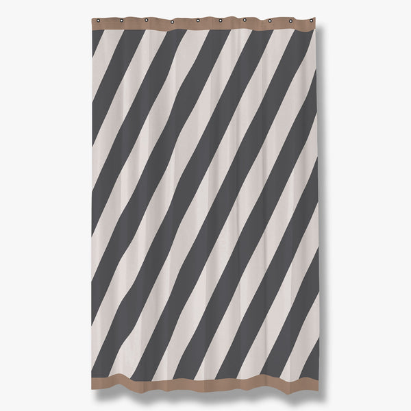 DIAGONAL shower curtain, Dark grey