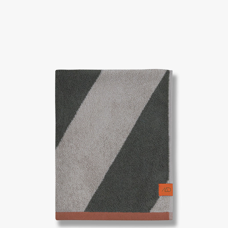 DIAGONAL towel, Dark olive