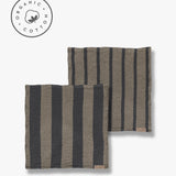 ELVIRA Dish cloth, dark grey, 2-pack