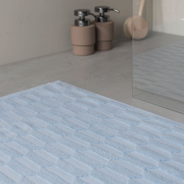 GEO bath mat, Light Blue