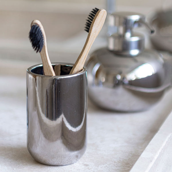 LOTUS toothbrush holder, Chrome