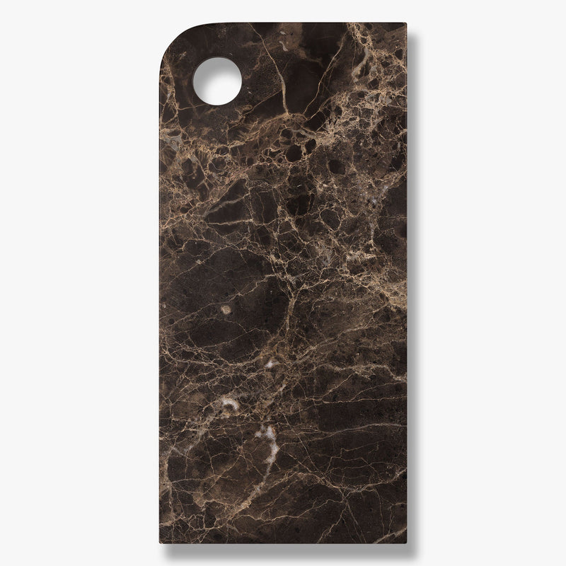 MARBLE serving board, large, Brown