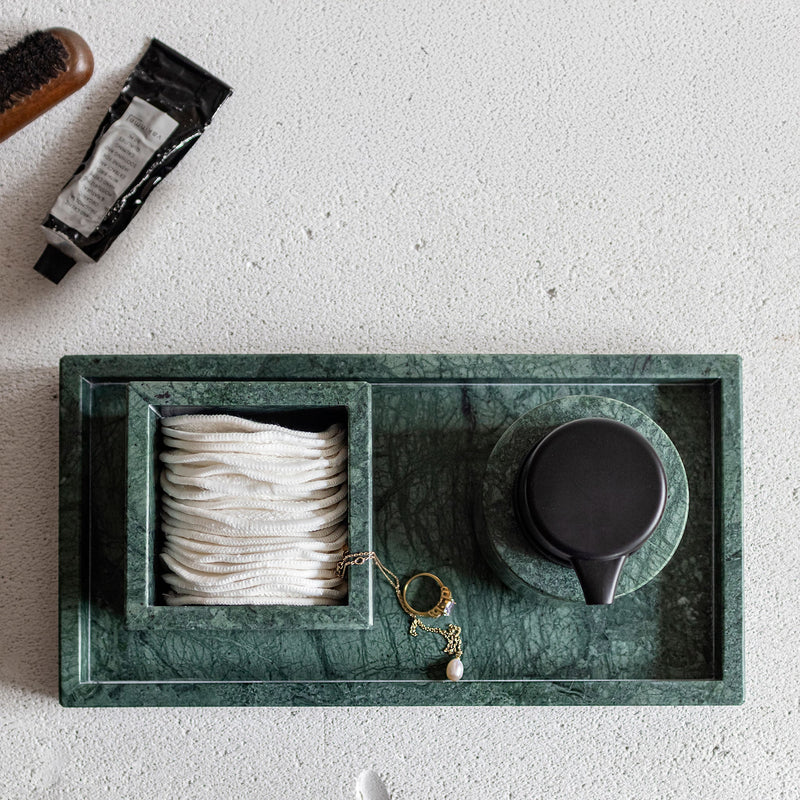 MARBLE deco tray, Dark forest