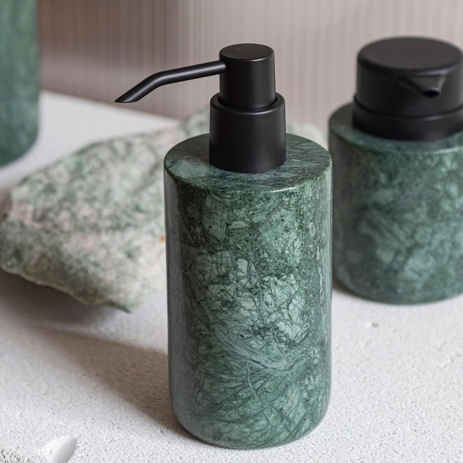 MARBLE tall dispenser, Dark forest – Mette Ditmer - International