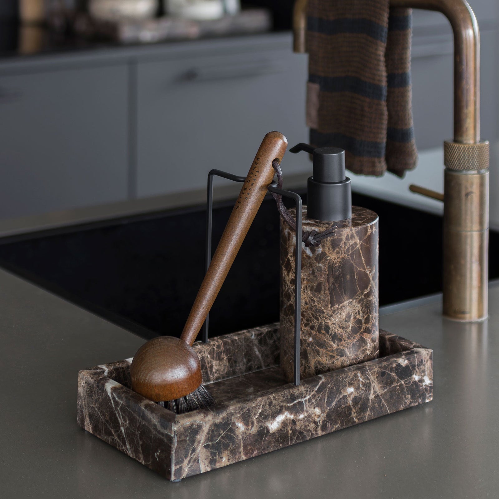 MARBLE dishwashing organizer, Brown – Mette Ditmer - International