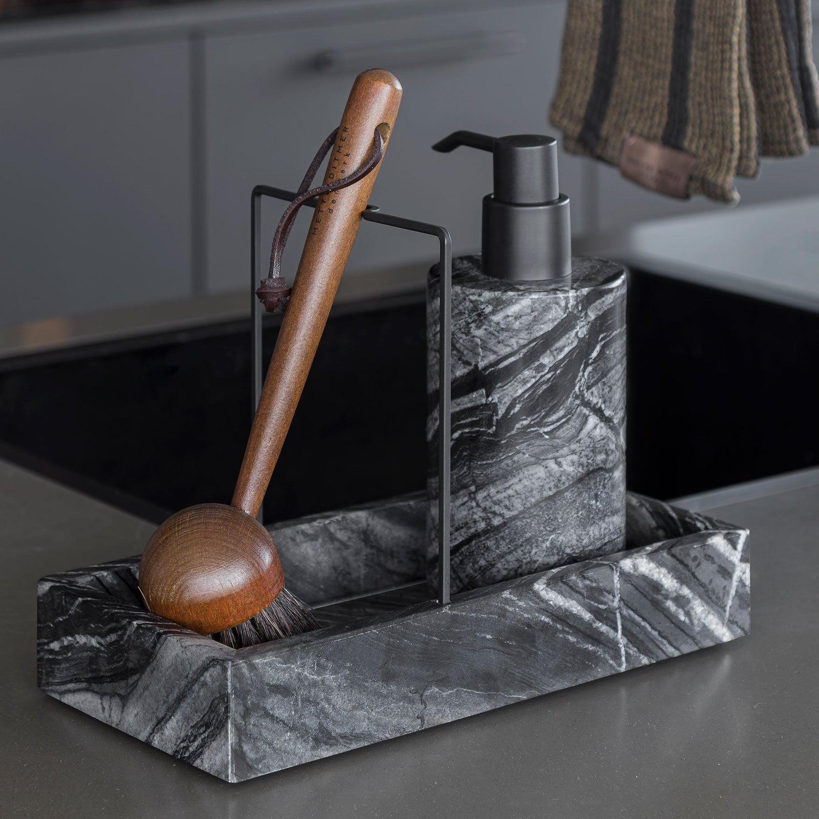 MARBLE dishwashing organizer, Black / Grey – Mette Ditmer