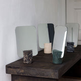 TRAVERTINE mirror, Linen