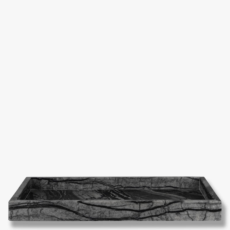 MARBLE deco tray, Black / Grey