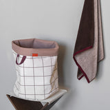 MESH laundry bag, Brown / Off-white