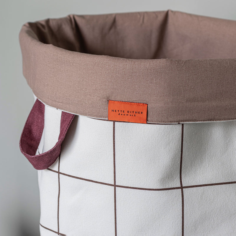 MESH laundry bag, Brown / Off-white