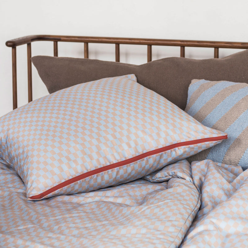 MINI bed set, Light blue / Tan