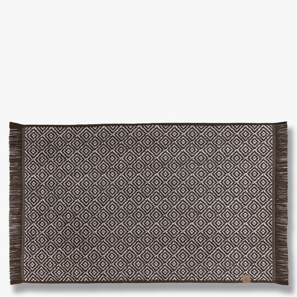 MOROCCO bath mat, Chocolate / Off-white