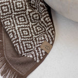 MOROCCO towel, Chocolate / Off-white