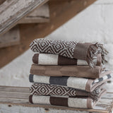 MOROCCO towel, Chocolate / Off-white