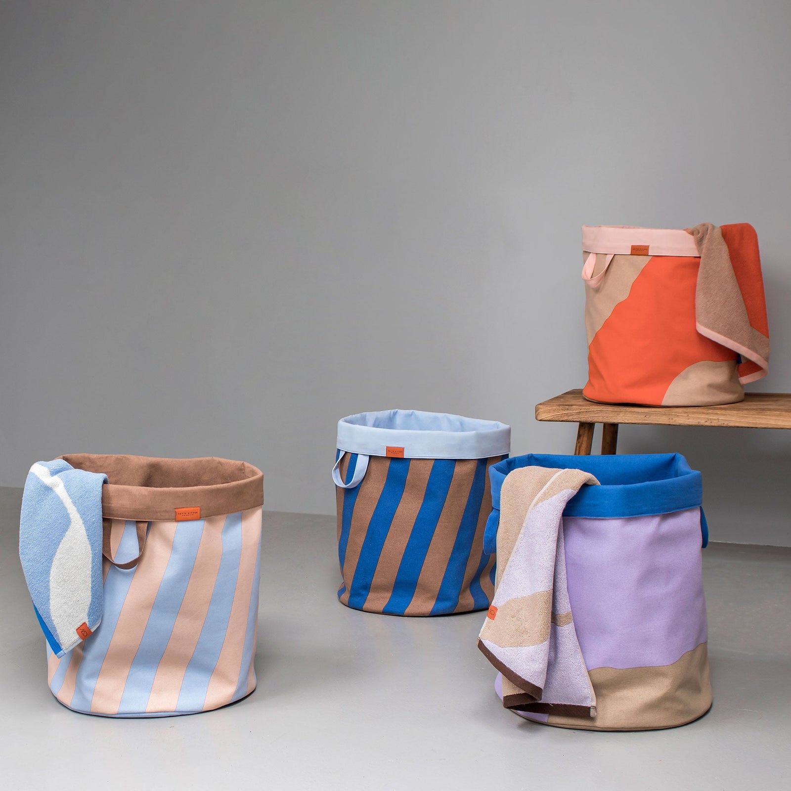 NOVA ARTE laundry bag, Light blue / Powder rose – Mette Ditmer