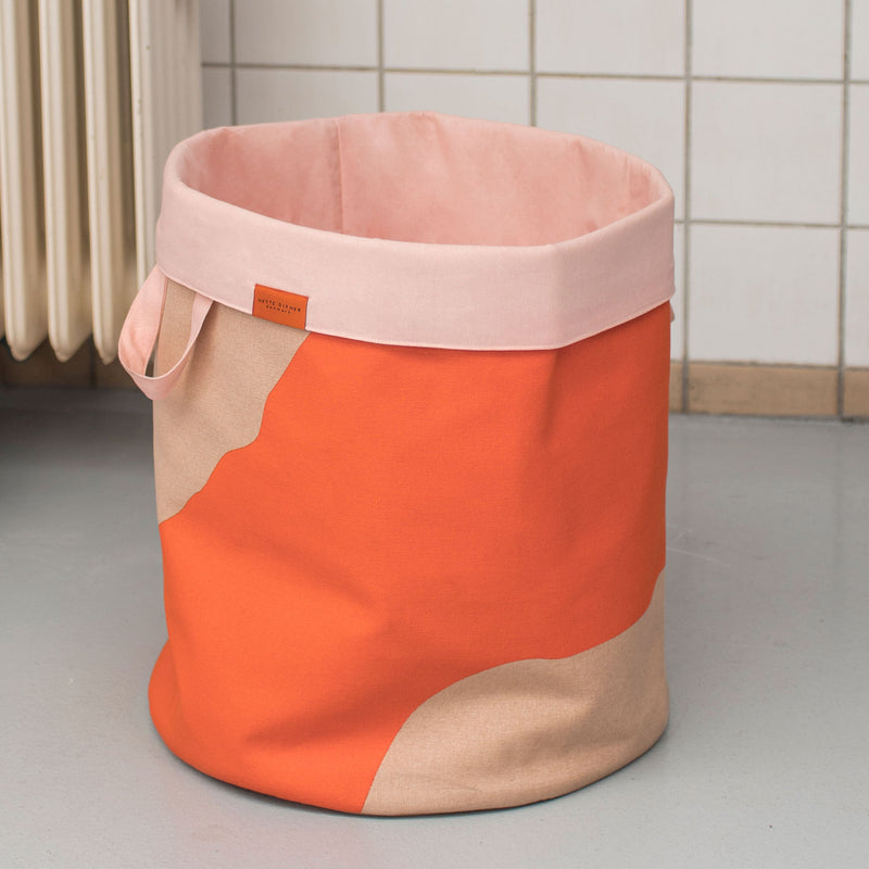 NOVA ARTE laundry bag, Latte / Orange