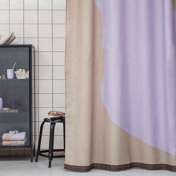 NOVA ARTE shower curtain, Sand / Lilac