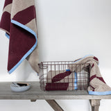 NOVA ARTE towel, Wine / Sand