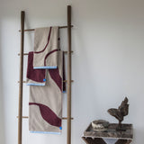 NOVA ARTE towel, Wine / Sand