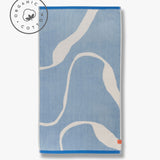 NOVA ARTE towel, Light blue / Off-wihte