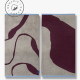 NOVA ARTE towel, Wine / Sand