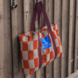 RETRO beach bag, Dark orange