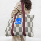 RETRO beach bag, Sage green