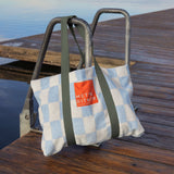 RETRO beach bag, Light blue
