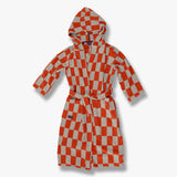 RETRO bath robe, Dark orange