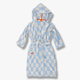 RETRO bath robe, Light blue