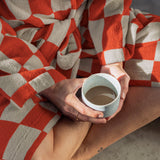 RETRO bath robe, Dark orange