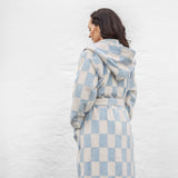 RETRO bath robe, Light blue