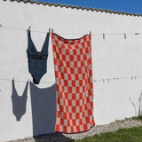 RETRO towel, dark orange
