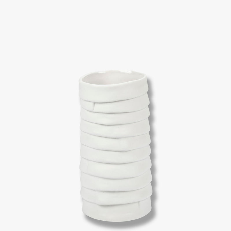 RIBBON vase, small, Off-white