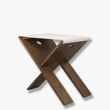 ROOTS folding stool, Dark oiled